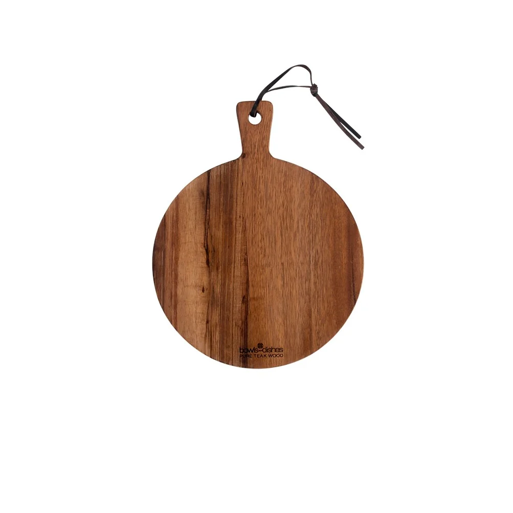 Bowls and Dishes Teak Wood Serveerplank rond Ø 25 x 1,5 cm