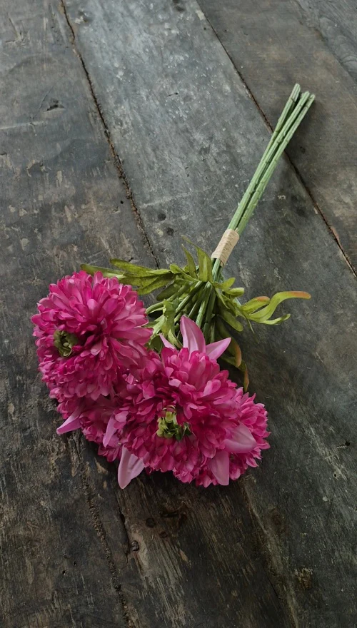 Calendula boeket donkerroze 49 cm – 5 stelen