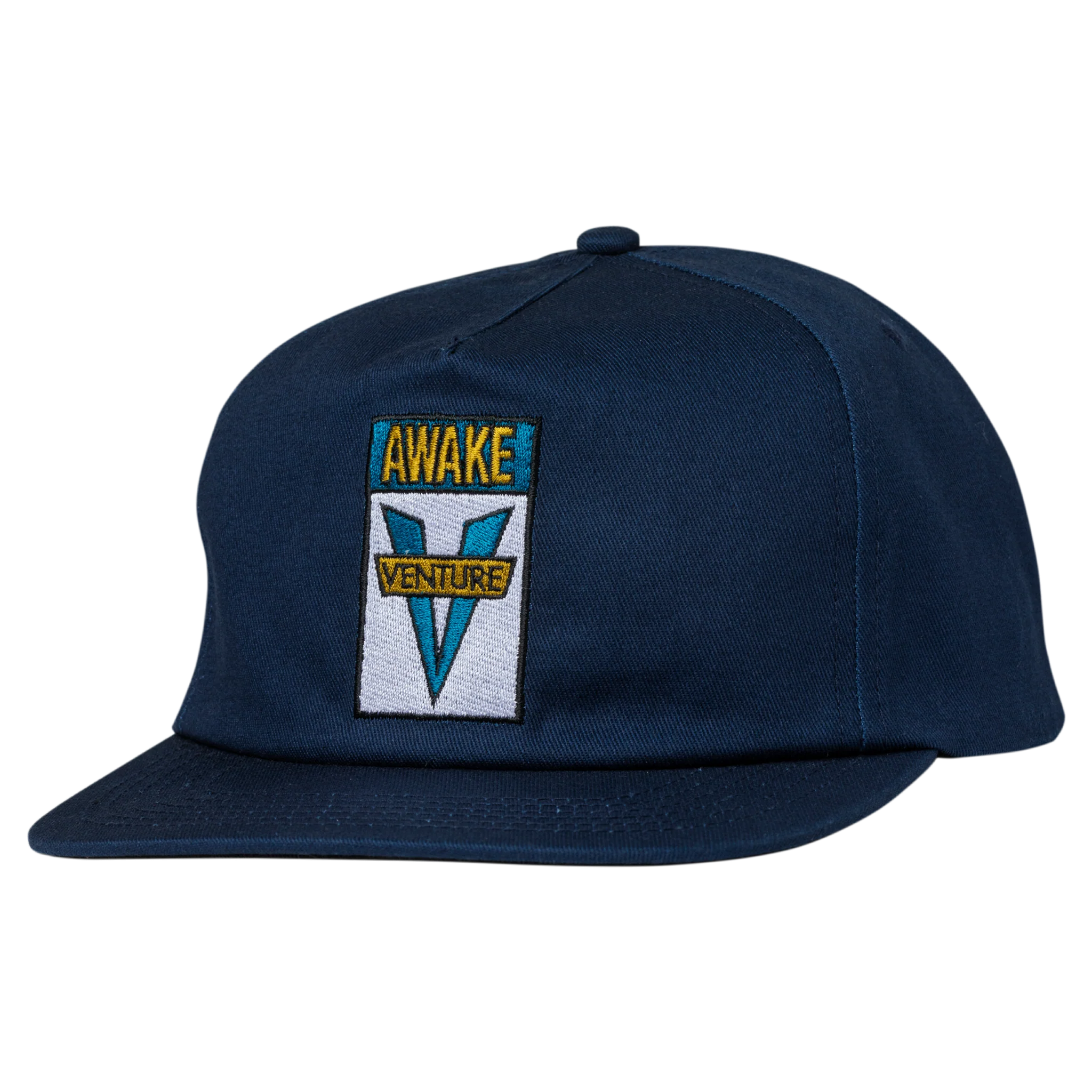 “AWAKE” SNAPBACK HAT (NAVY/TEAL/GOLD)