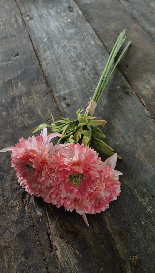 Calendula boeket zalm roze 49 cm – 5 stelen