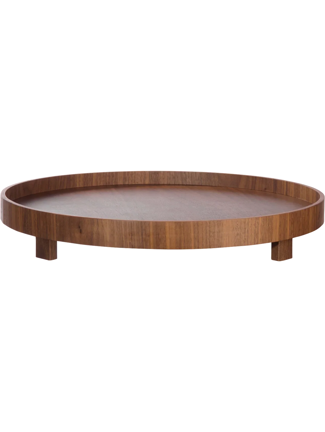 ASA Selection Wood Dienblad op Voet – Walnoothout – Ø 40 cm
