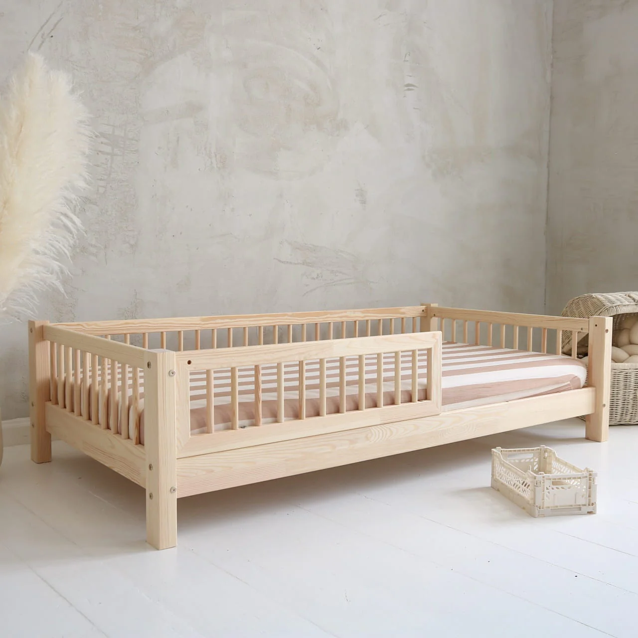 Bed Basic Luna 160×80 cm Naturel