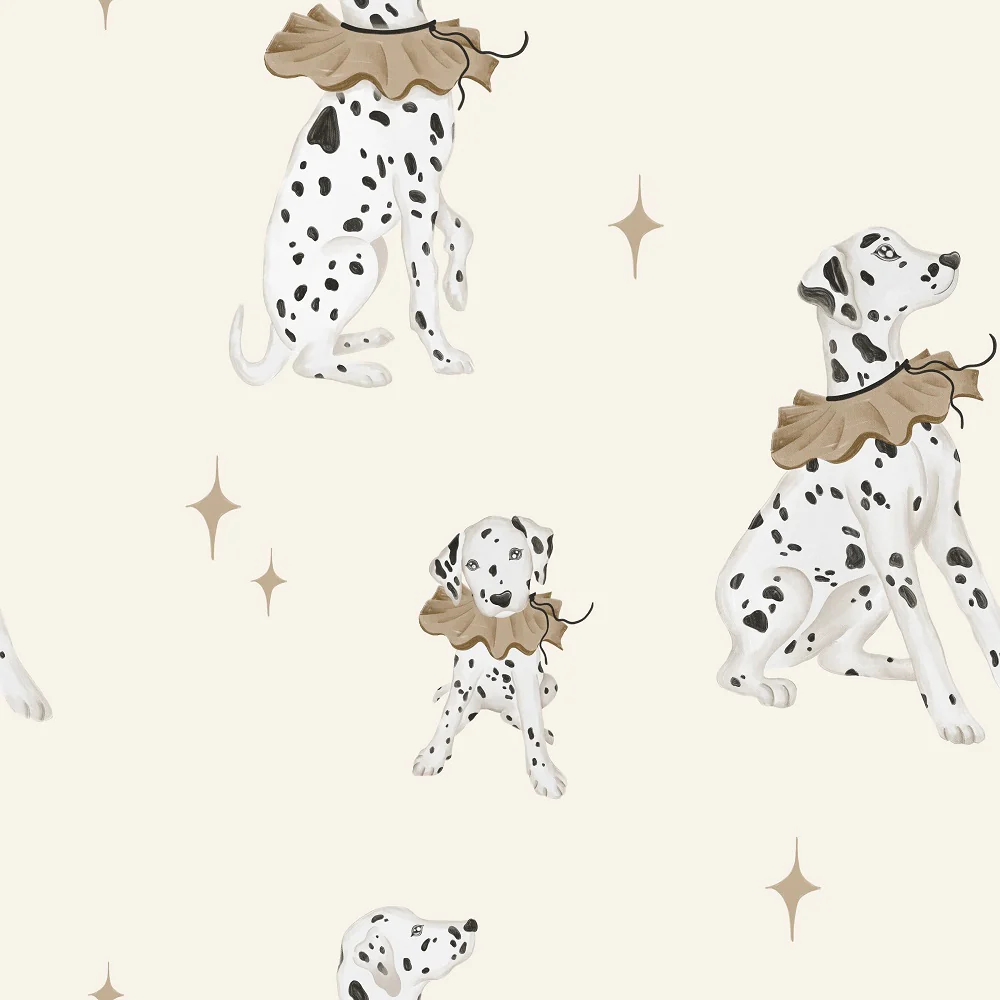 Behang Retro Dalmatiërs- 2 rollen