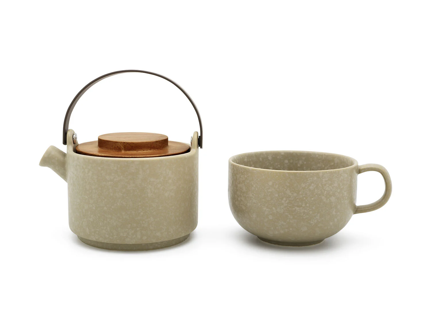 Bredemeijer Tea for One Umea Leemgrijs 500 ml – Keramiek Theeset