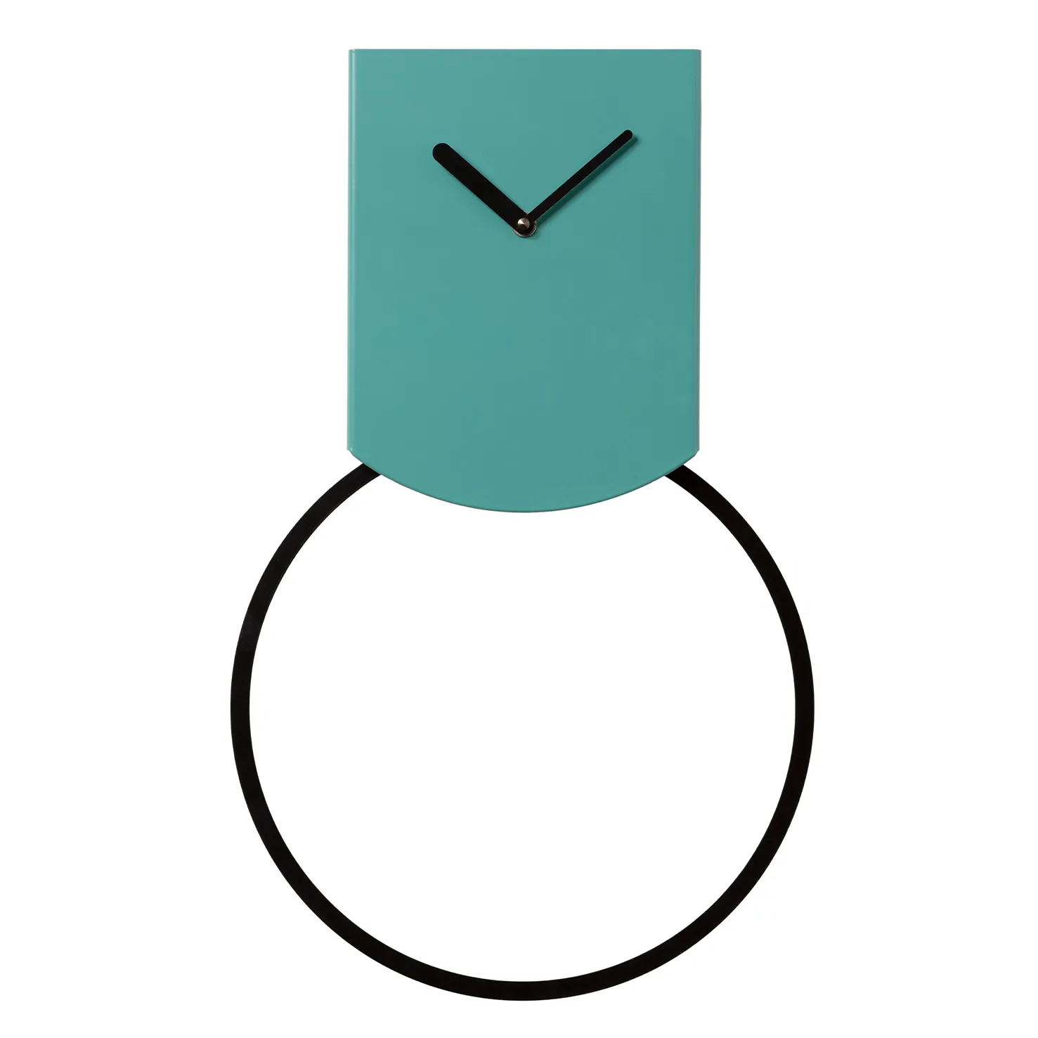COVO Tovi Wandklok met Pendel – Turquoise