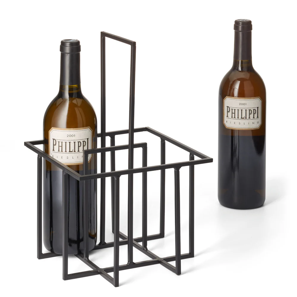 Philippi flessenhouder “CUBO” – zwart staal