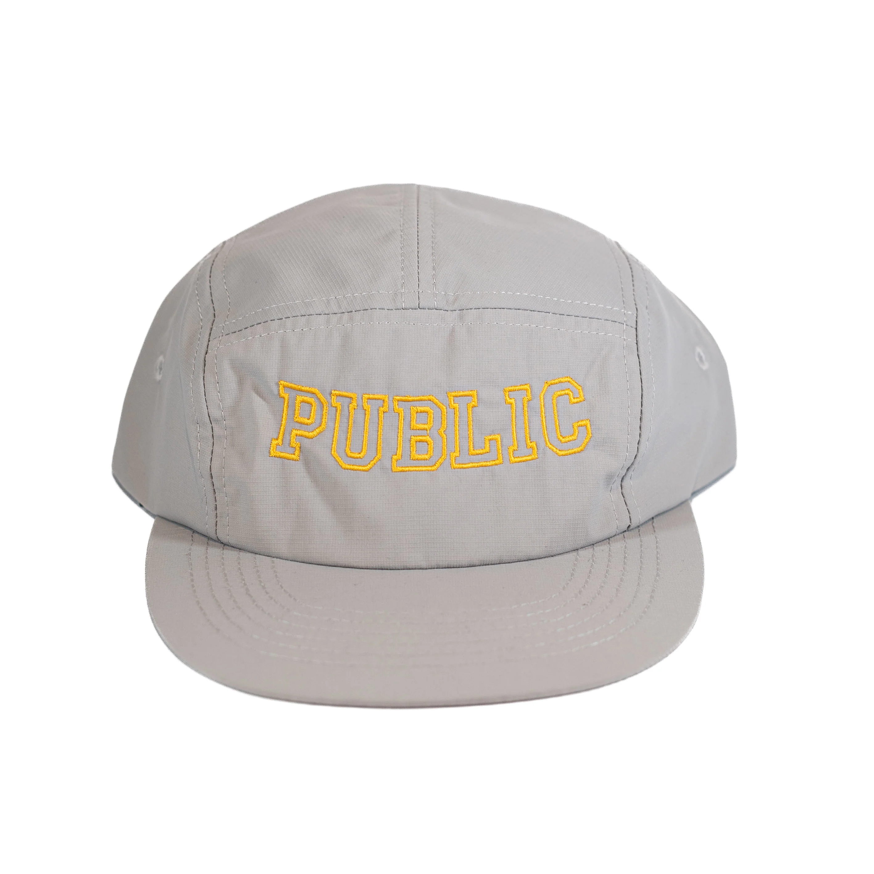 “ACADEMY” 5 PANEL HAT (LIGHT GREY)