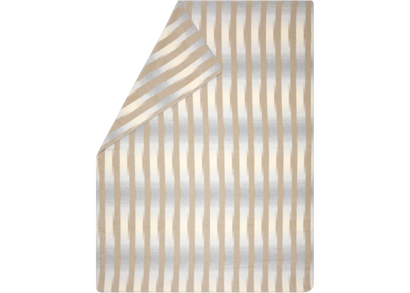 David Fussenegger Plaid Savona – Beige-Ecru strepen