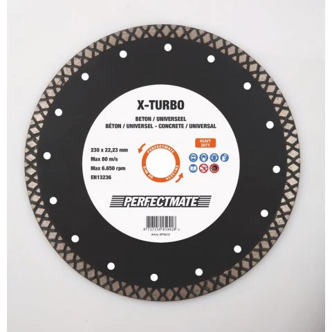 Perfectmate X-Turbo diamantzaagblad – 180×22,23mm – universeel/beton