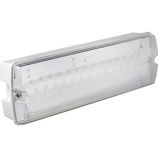 Jumiko Noodverlichting uns 300LM nood/net ip65 opbouw/inbouw – Opaal – Schemerschakelaar