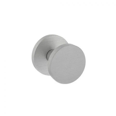 Intersteel Voordeurknop plat ø55mm op achterplaat ø60mm éénzijdige montage aluminium F1
