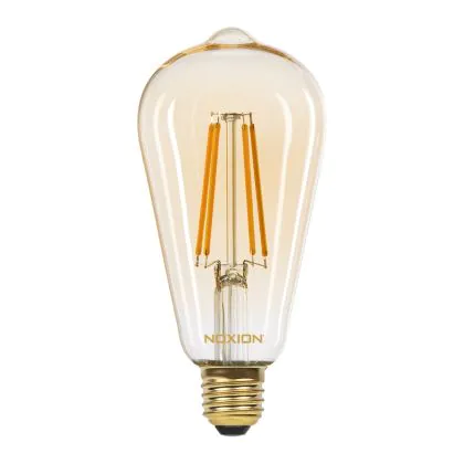 Noxion Lucent LED E27 Edison Filament Amber 8.1W 720lm – 825 Zeer Warm Wit | Dimbaar – Vervangt 60W