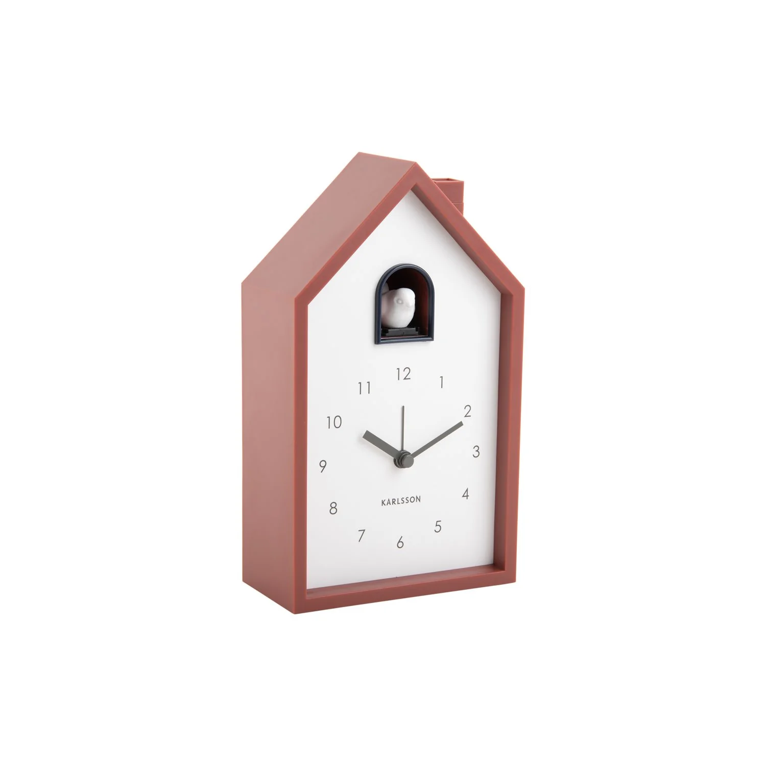 Karlsson Modern Cuckoo Alarm Clock – Wekker met Koekoeksgeluid – Rood