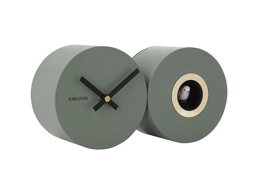 Karlsson Wandklok Duo Cuckoo – Jungle Green