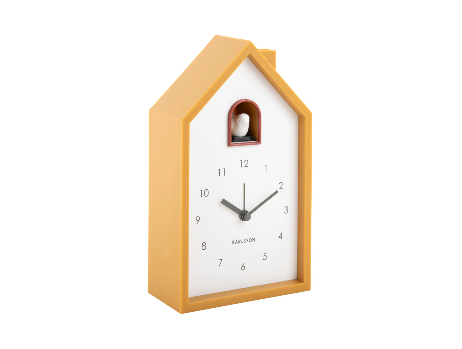 Karlsson Modern Cuckoo Alarm Clock – Wekker met Koekoeksgeluid – Geel