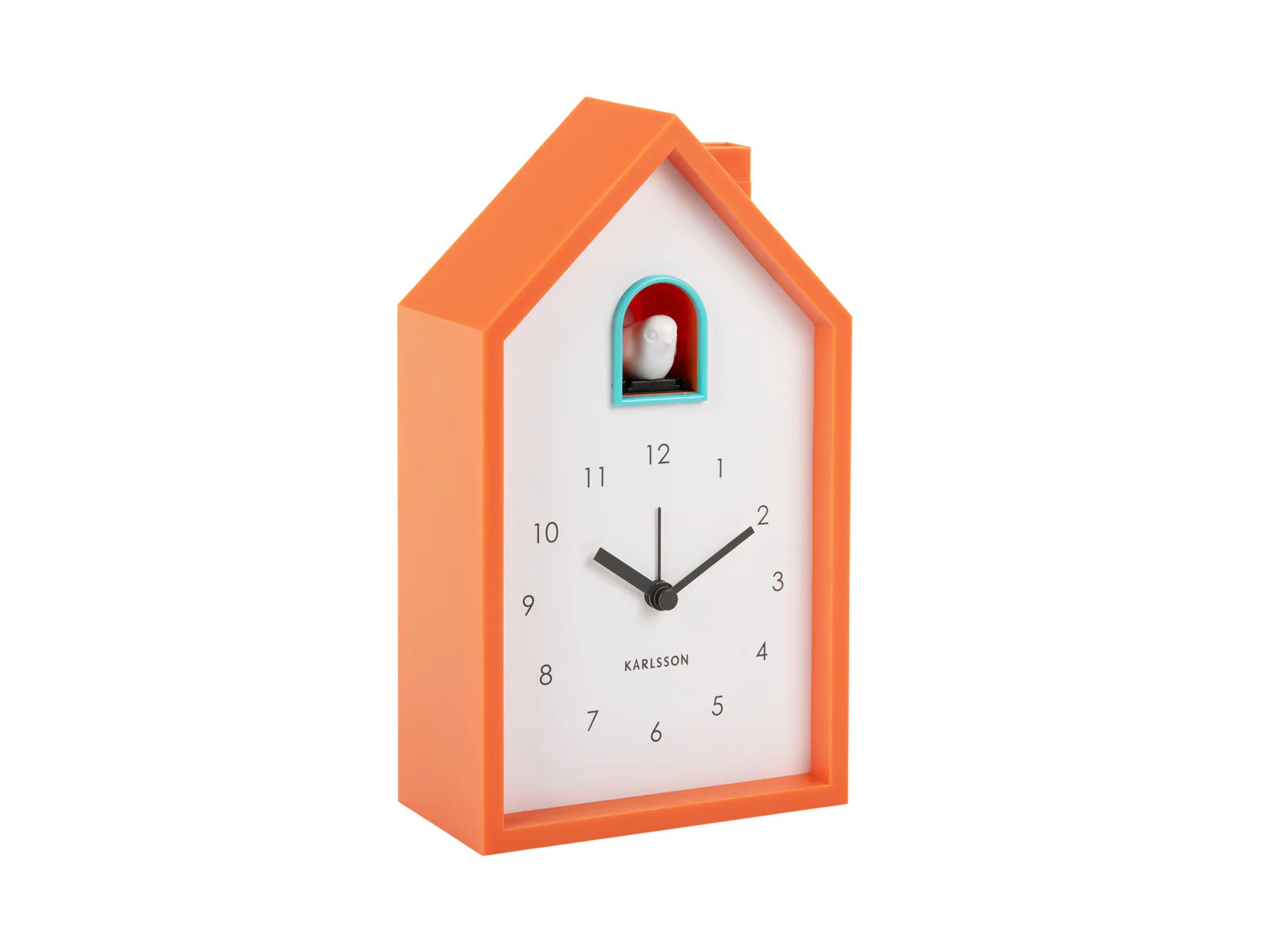 Karlsson Modern Cuckoo Alarm Clock – Wekker met Koekoeksgeluid – Oranje