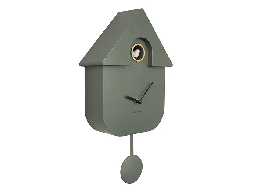Karlsson Modern Cuckoo Wandklok – Jungle Groen
