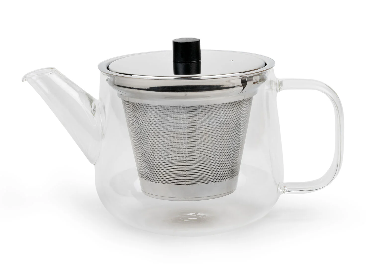 Merano glazen theepot 1,1 liter met RVS theefilter – borosilicaatglas