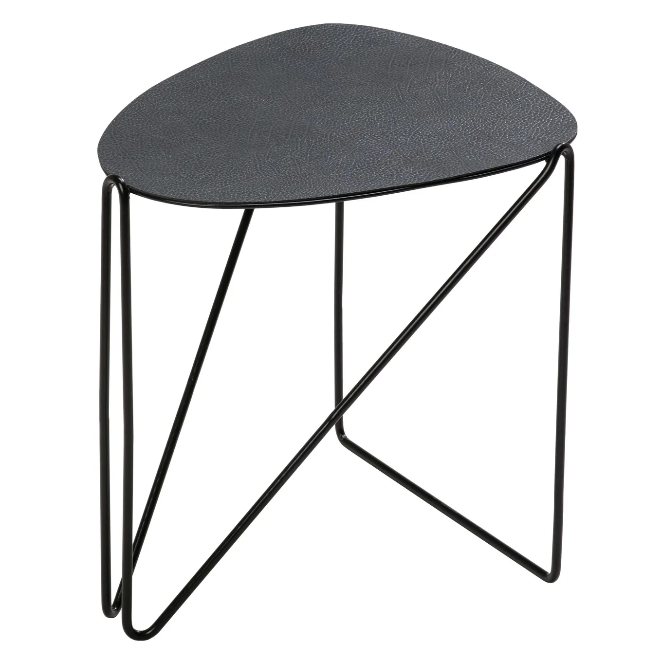 LINDDNA Curve Bijzettafel – zwart + vervangbare placemat