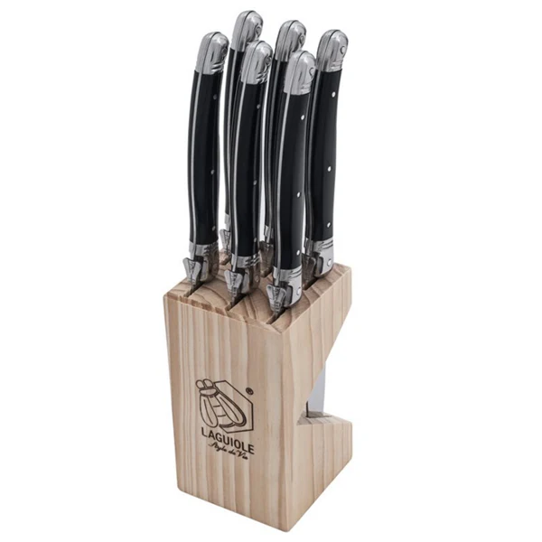 Laguiole “Premium Line” Steakmessen – Zwart