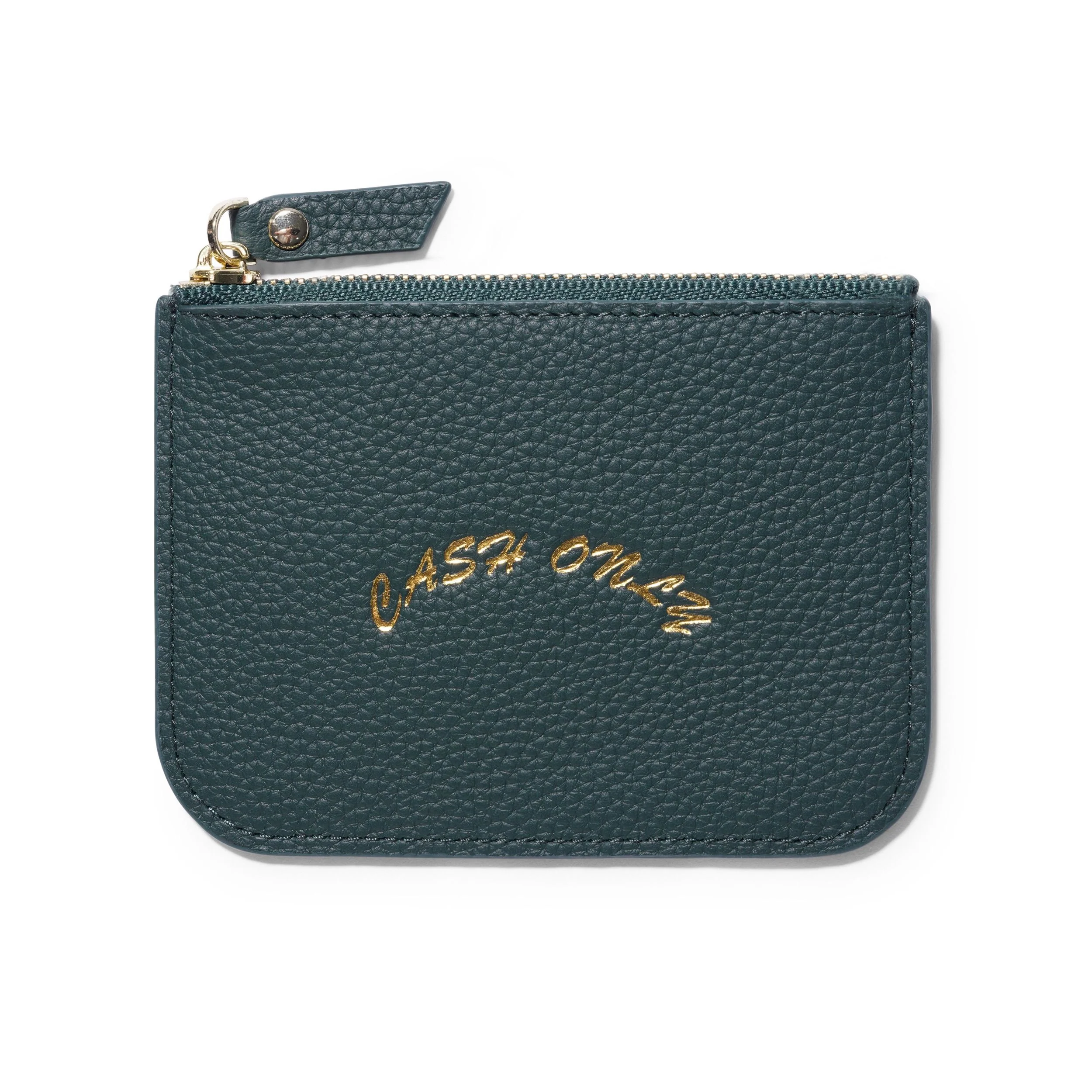 “LEATHER” ZIP-WALLET (EMERALD)
