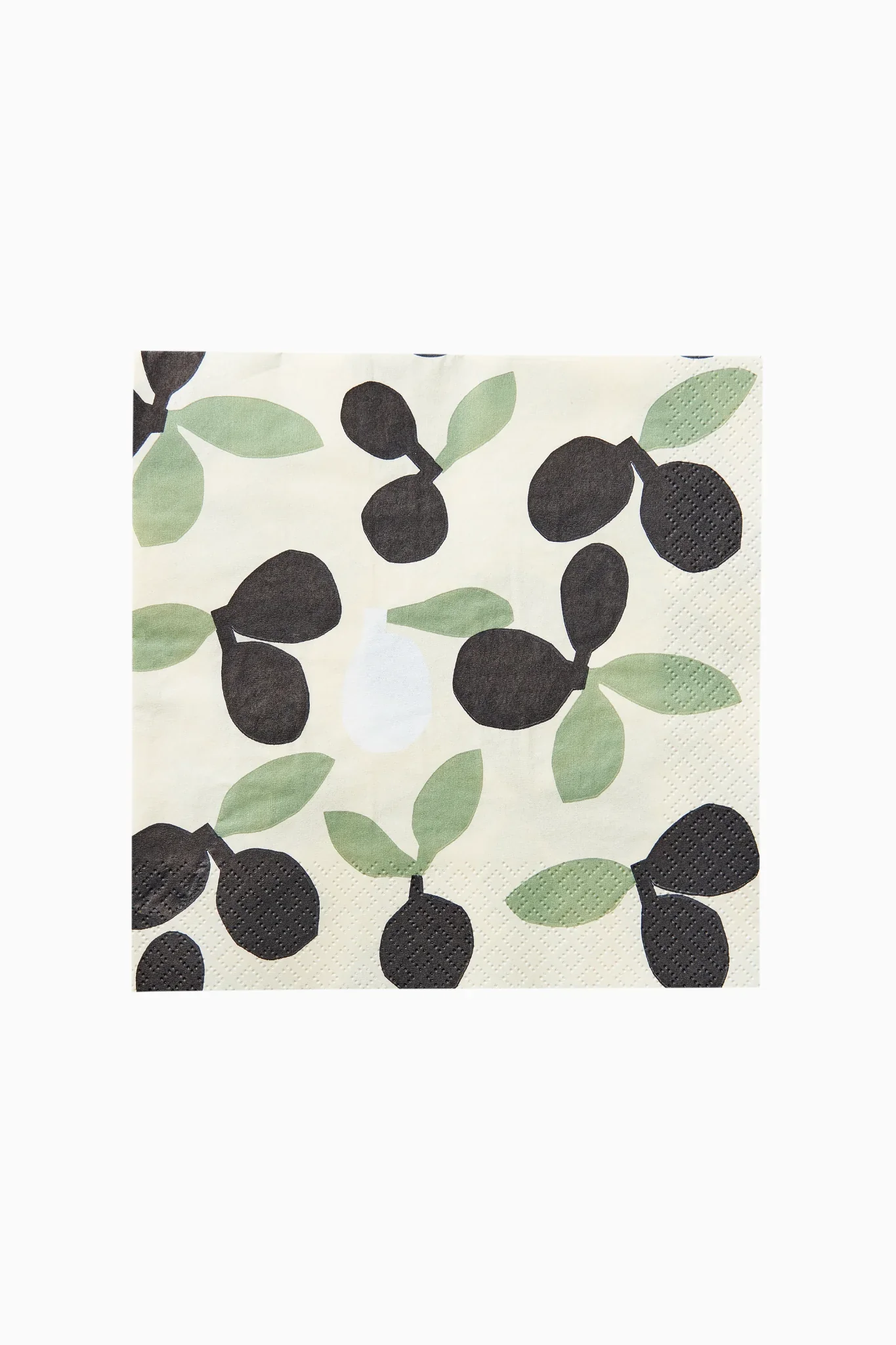 Marimekko Omppo Servetten Zwart Groen – 33×33 cm – 20 Stuks