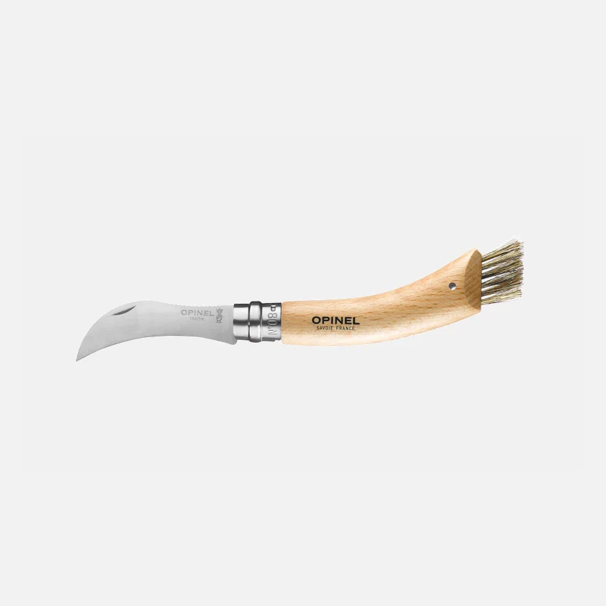 Opinel N°08 Paddenstoelenmes – Met Borstel
