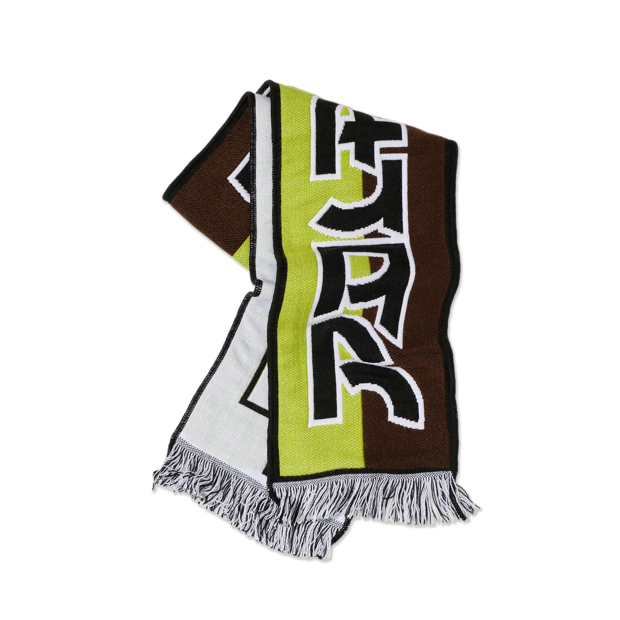 “SQUARES” FOOTBALL SCARF (GREEN/BROWN)