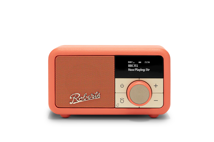 Roberts Revival Petite 2 Pop Orange – Compact Retro Design, Fel Oranje