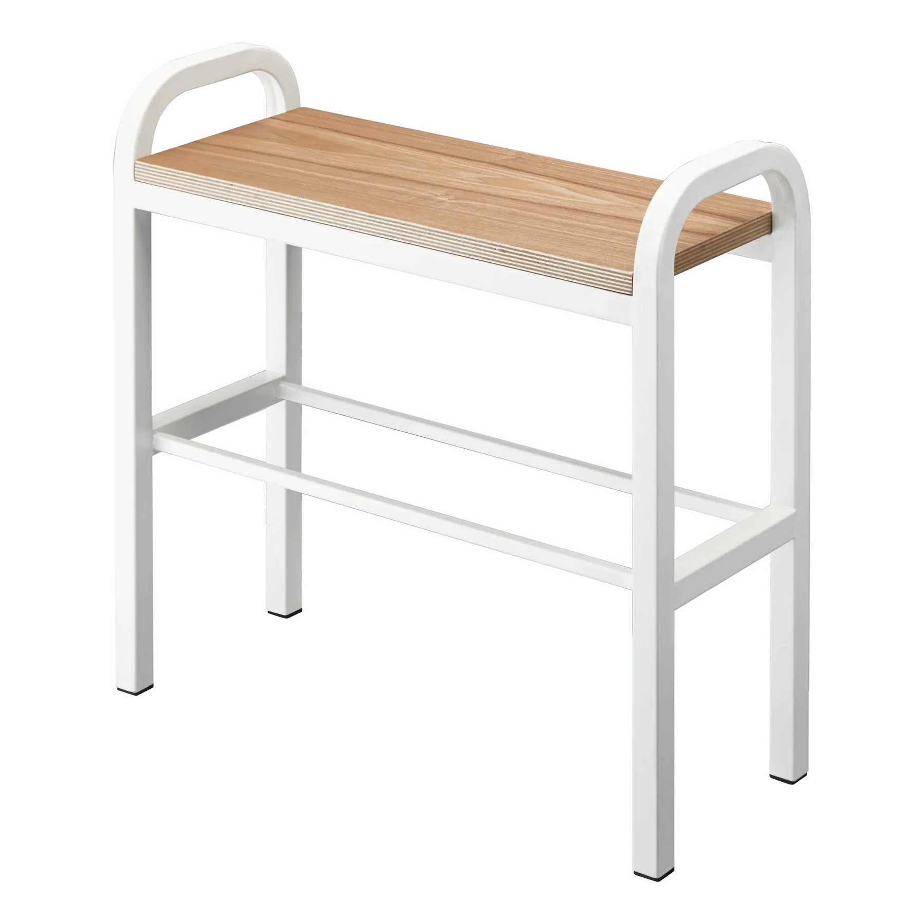 Yamazaki schoenenrek met houten blad – wit