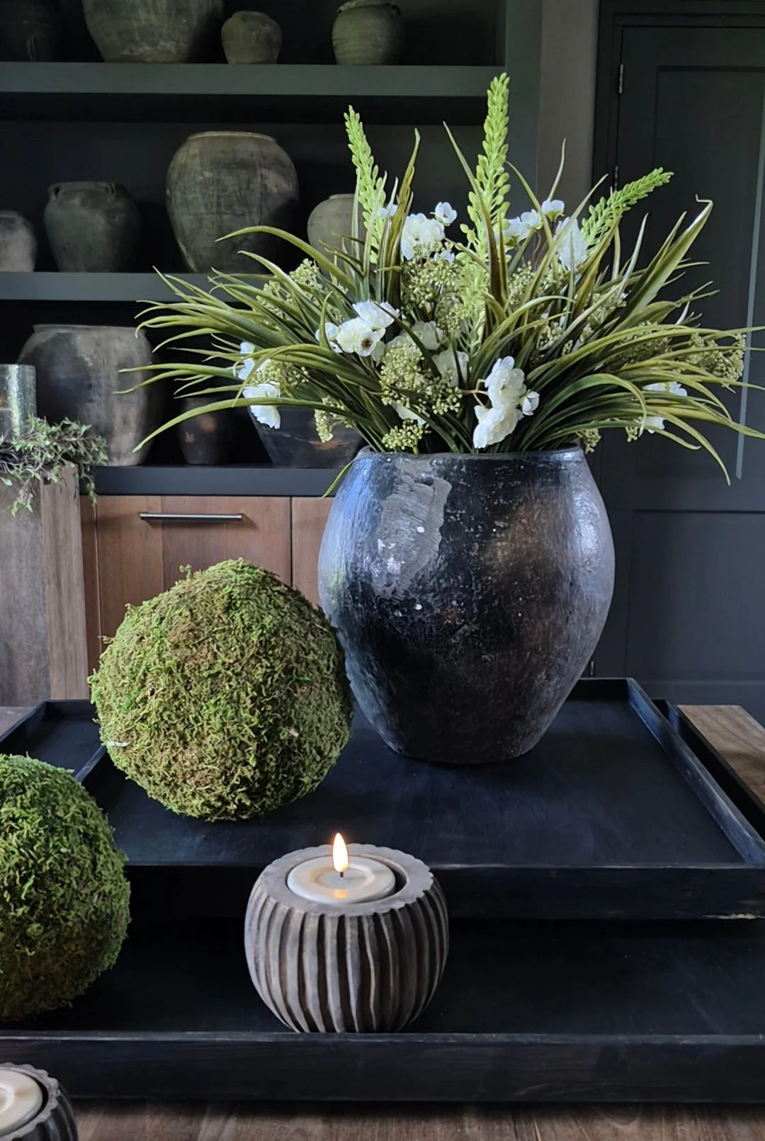 Kunstbloemen boeket wit – gebonden
