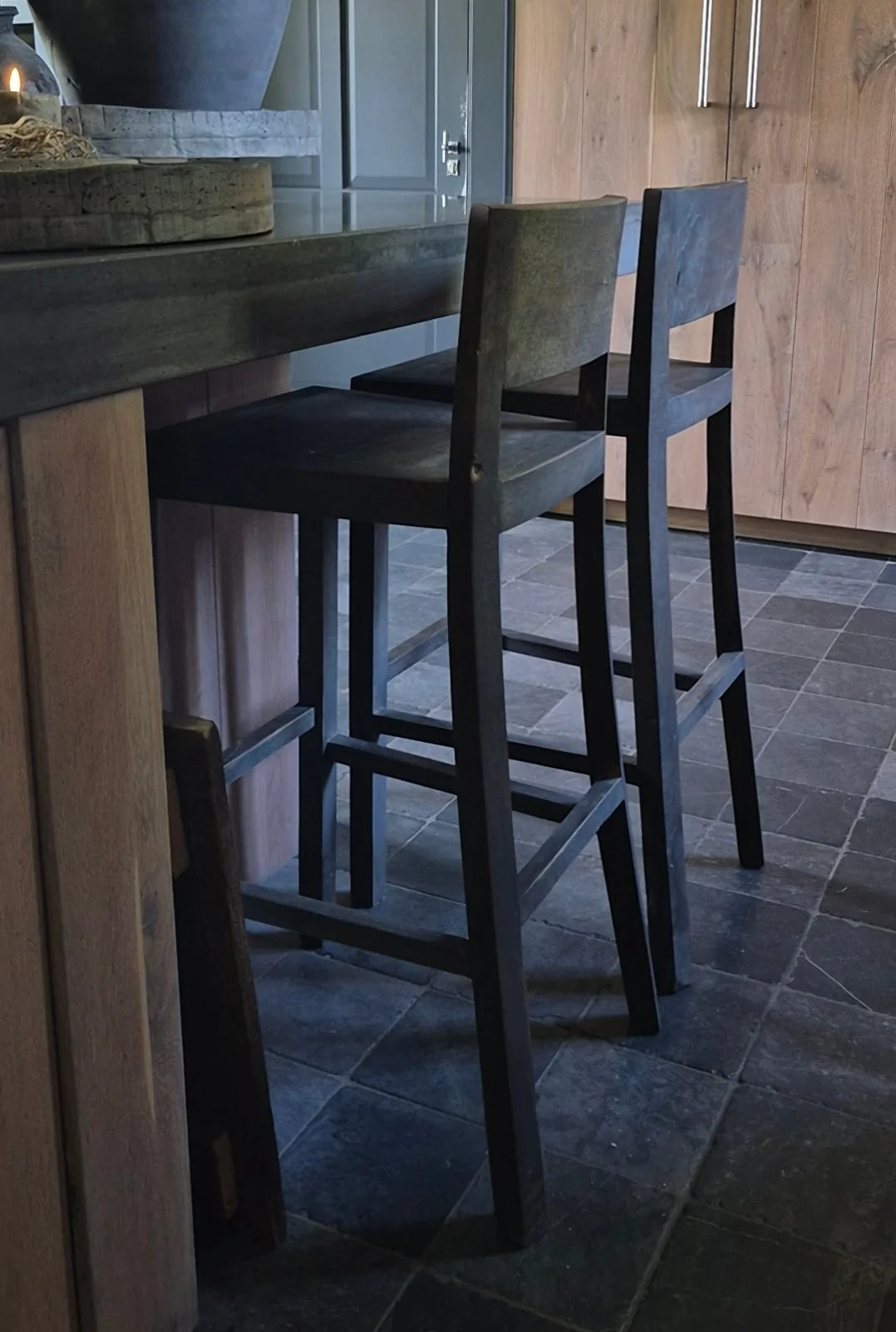 Houten barkruk