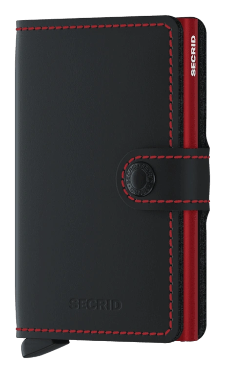Secrid Miniwallet – Matte Black-Red