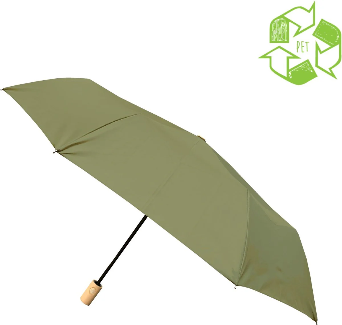 Smati Couleurs Uni Opvouwbare Paraplu – Auto Open/Dicht – Khaki