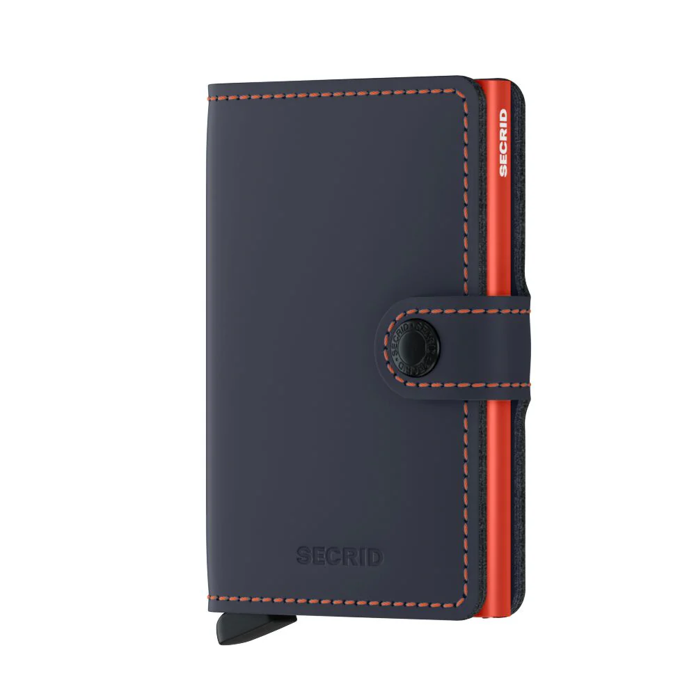 Secrid Miniwallet – Matte Nightblue & Orange