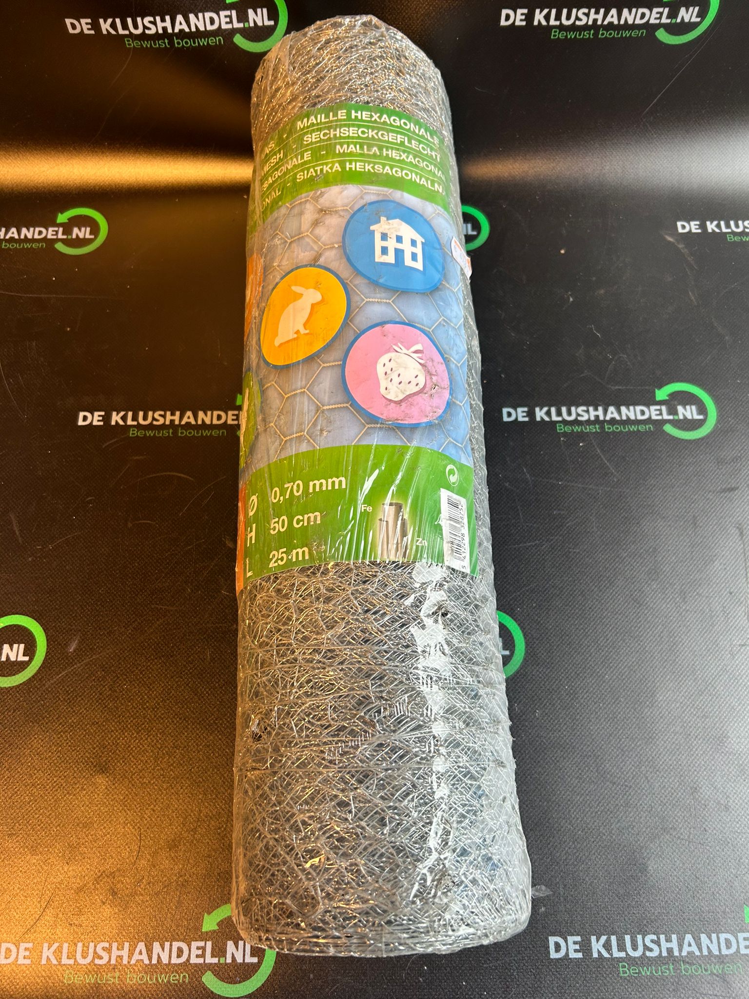 Zeskant Gaas 13×0,7mm – 50cm x 25 meter