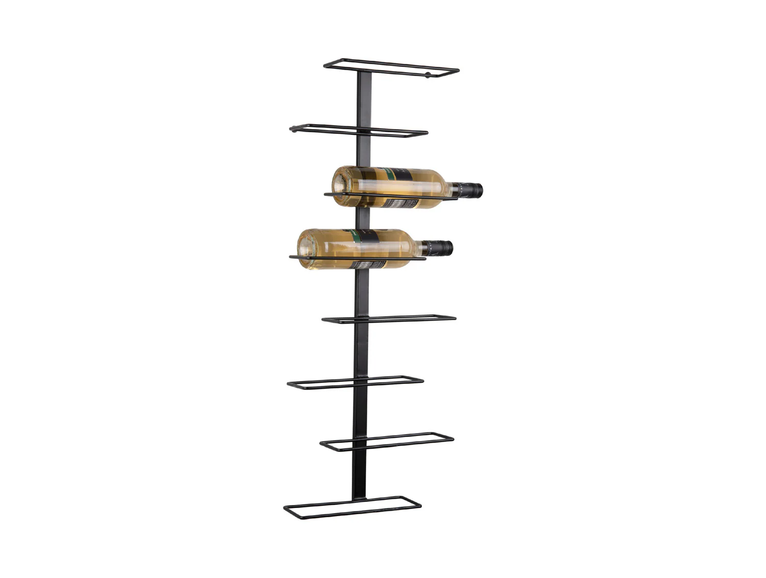 Present Time Float Wijnrek Wand – Metalen Wijnrek voor 8 Flessen