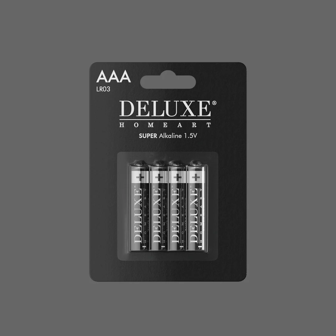 AAA batterijen – Super alkaline – 4 stuks – Deluxe Homeart