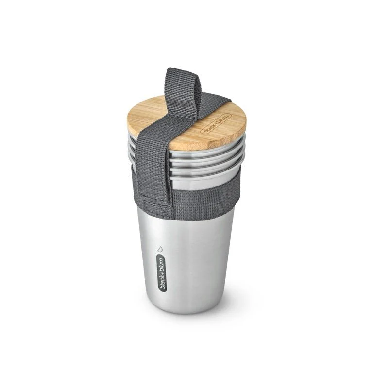 Black+Blum Stainless Steel Cup – RVS bekers set van 4