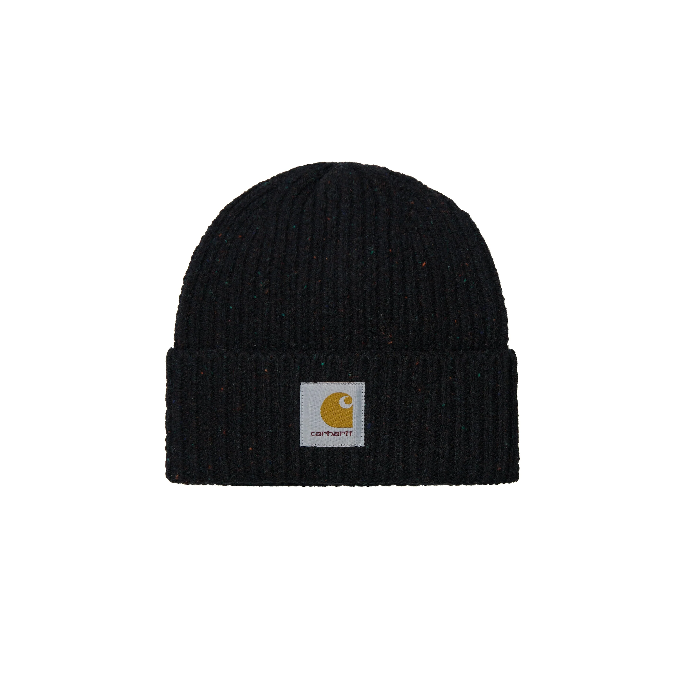 “ANGLISTIC” WOOL/COTTON BEANIE (SPECKLED BLACK)