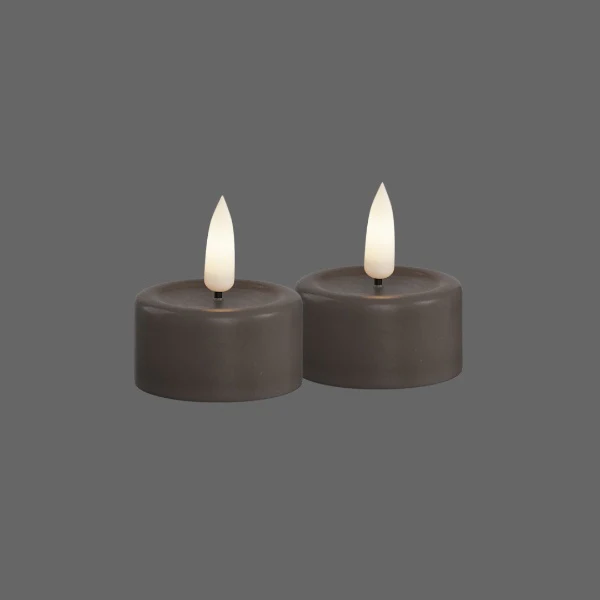 Led theelichtjes mokka – 2 stuks – Deluxe Homeart