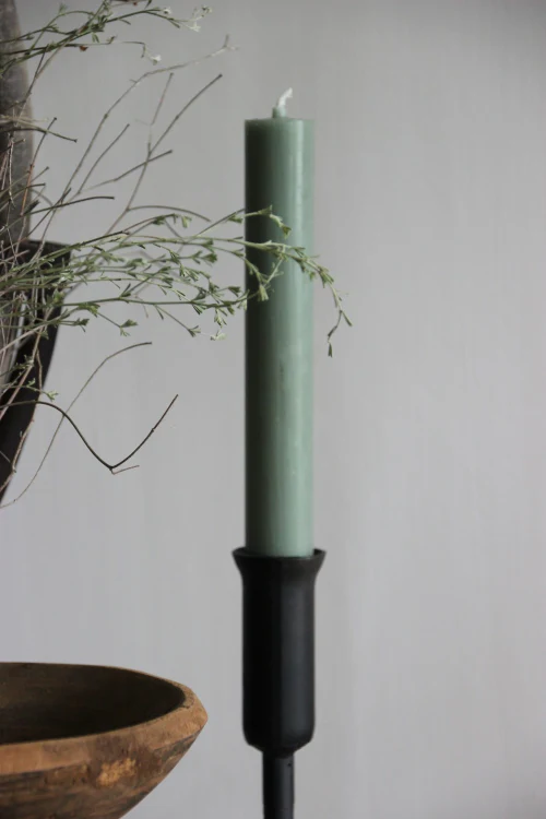 Groene dinerkaars 18 cm