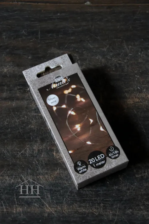 Zilver lichtsnoer – 1m 20 LEDs – Anna’s Collection