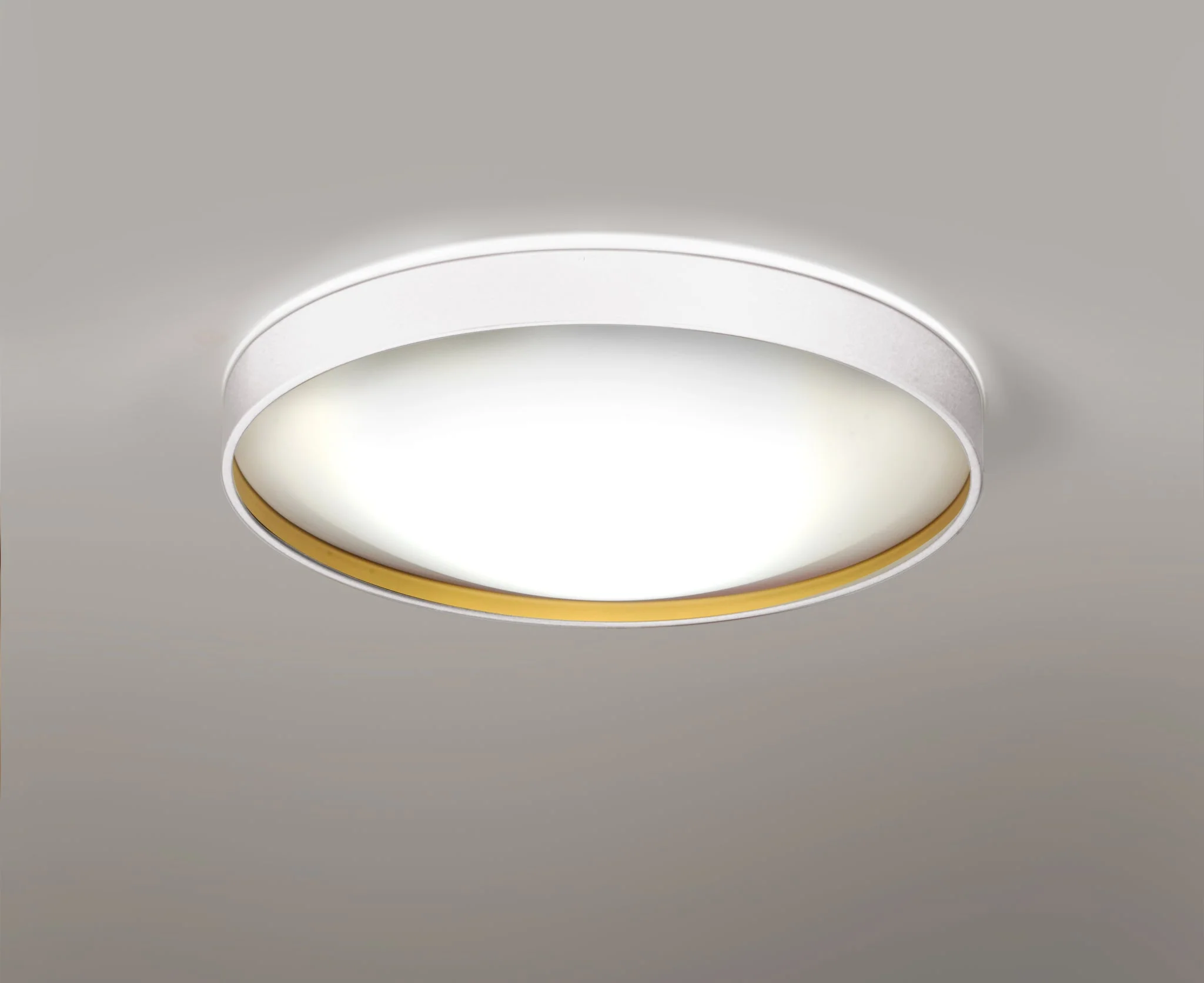 Milan – Alina ceiling lamp @ 37 cm 2 x E27 White + gold textured interior