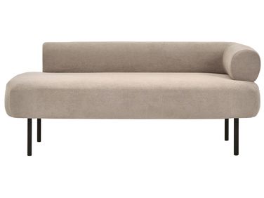 Chaise longue côté droit MIRMANDE Tissu Taupe