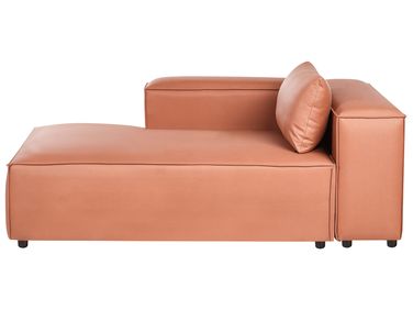 Rechtszijdige chaise longue BRANDE Stof Goudbruin