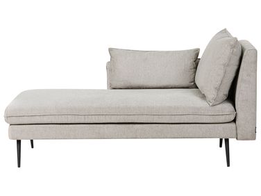 Chaise longue côté droit YERRES Tissu Gris
