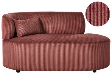 Linkszijdige chaise longue VANVEY Corduroy Rood