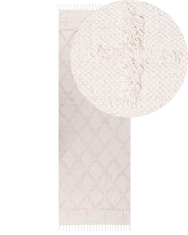Rug TOZLU Beige 80 x 230 cm Cotton