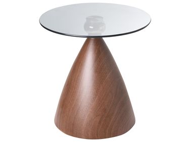 Bijzettafel CORELLA Veiligheidsglas Bruin/zwart